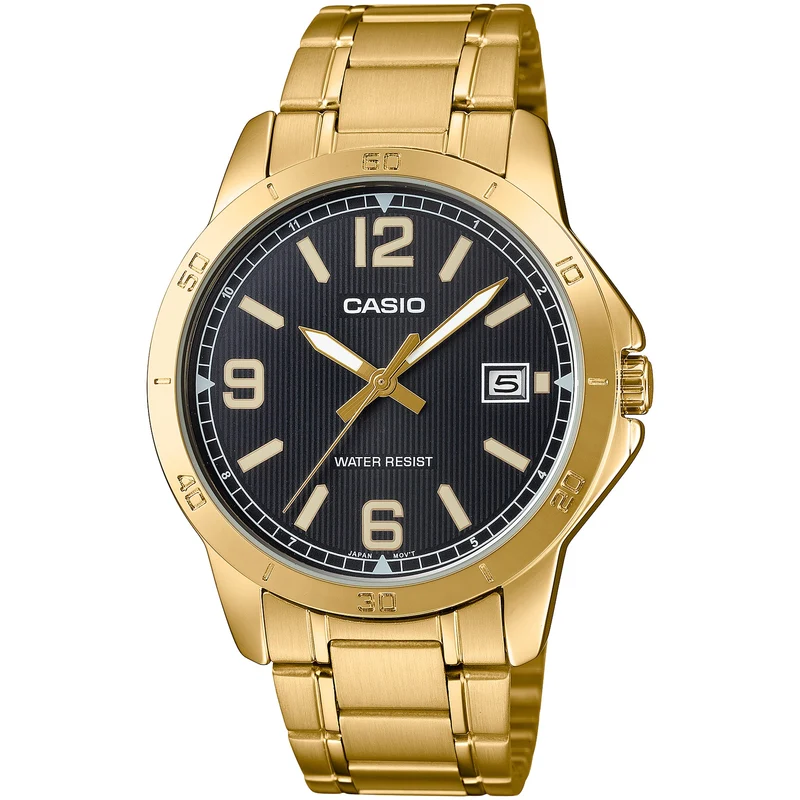 Montre Casio Homme MTP-V004G-1B Quartz Analogique Doré Noir
