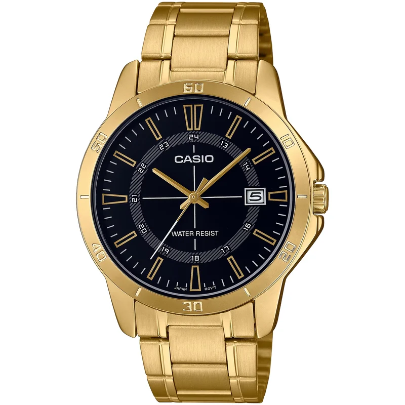 Montre Casio Homme MTP-V004G-1C Quartz Analogique Doré Noir or