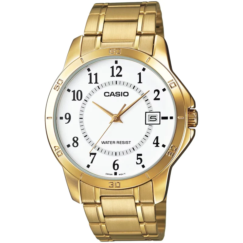 Montre Casio Homme MTP-V004G-7B Quartz Analogique Doré Blanc