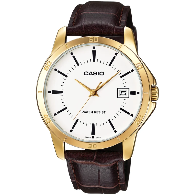 Montre Casio Homme MTP-V004GL-7A Quartz Analogique Doré Blanc