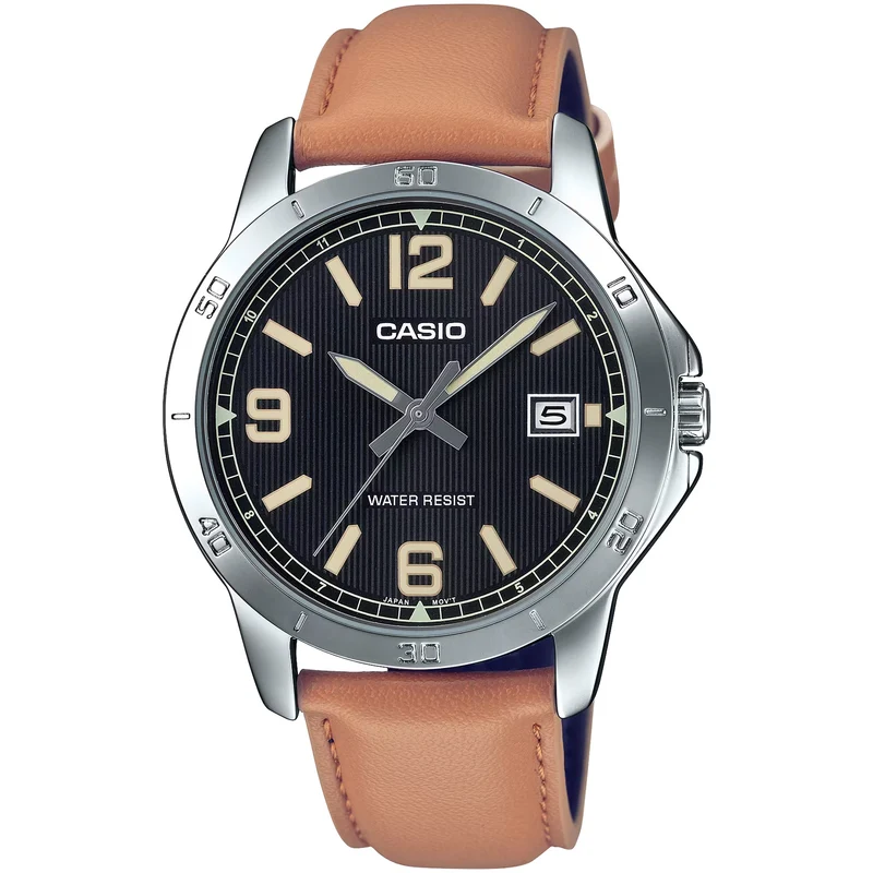 Montre Casio Homme MTP-V004L-1B2 Quartz Analogique Argent Noir