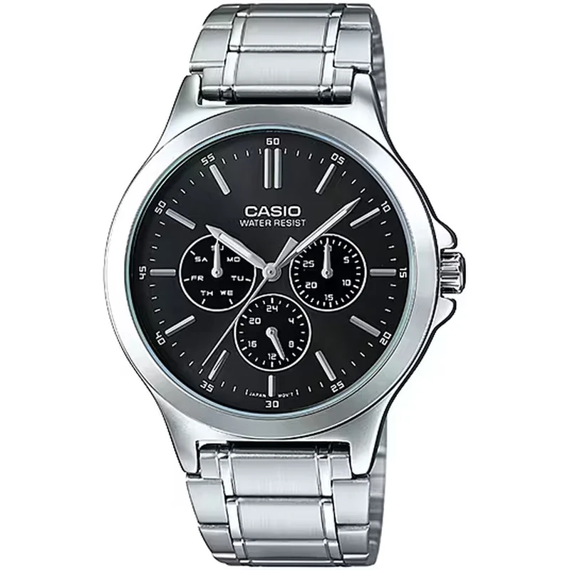 Montre Casio Homme MTP-V300D-1A Quartz Analogique Argent Noir