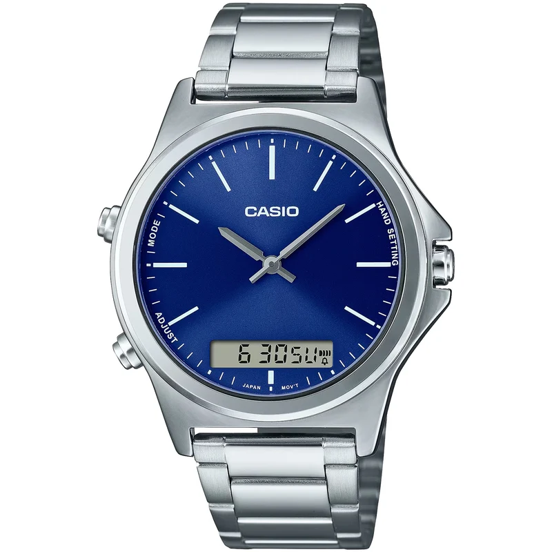 Montre Casio Homme MTP-VC01D-2E Quartz Analogique Argent Bleu