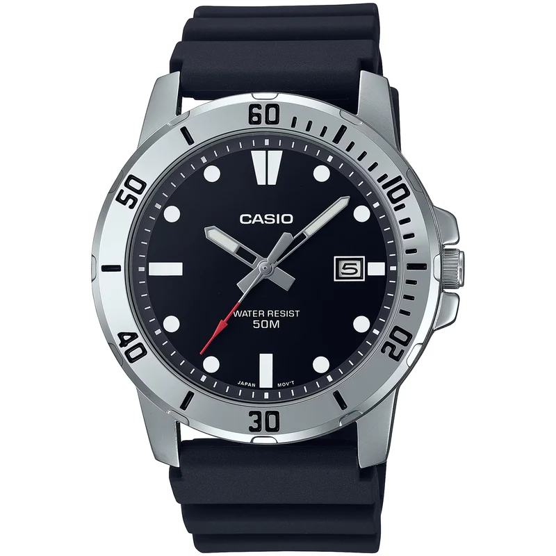 Montre Casio Homme MTP-VD01-1E Quartz Analogique Argent Noir