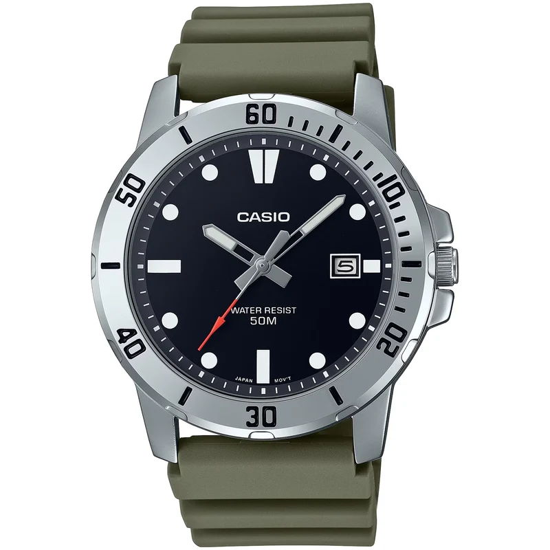 Montre Casio Homme MTP-VD01-3E Quartz Analogique Argent Noir