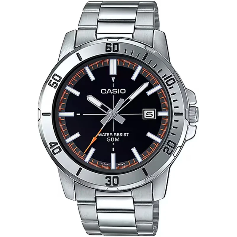 Montre Casio Homme MTP-VD01D-1E2 Quartz Analogique Argent Noir