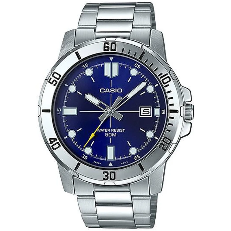 Montre Casio Homme MTP-VD01D-2E Quartz Analogique Argent Bleu