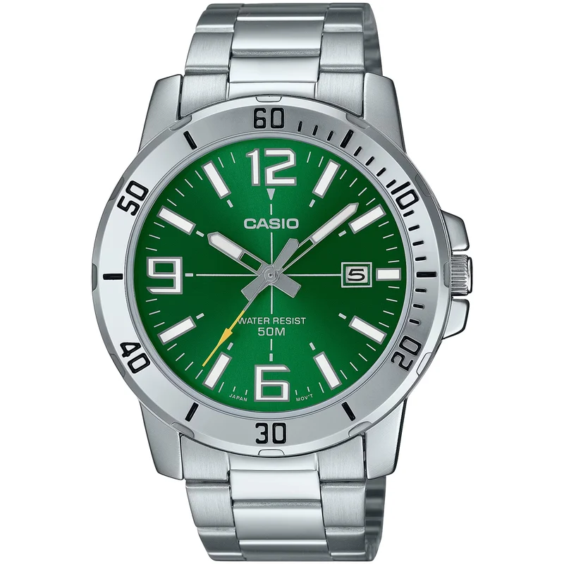 Montre Casio Homme MTP-VD01D-3B Quartz Analogique Argent Vert