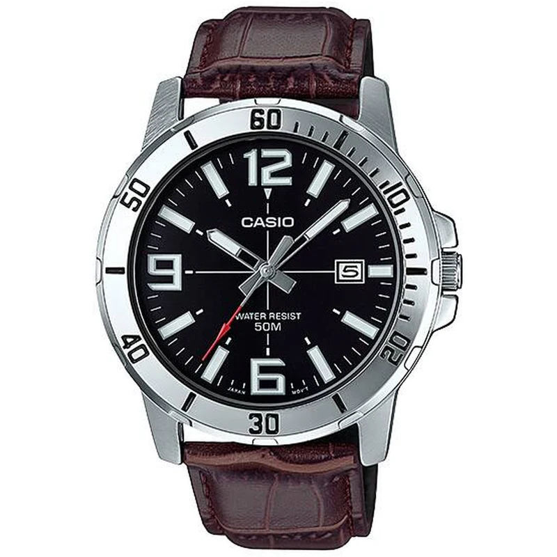 Montre Casio Homme MTP-VD01L-1B Quartz Analogique Argent Noir