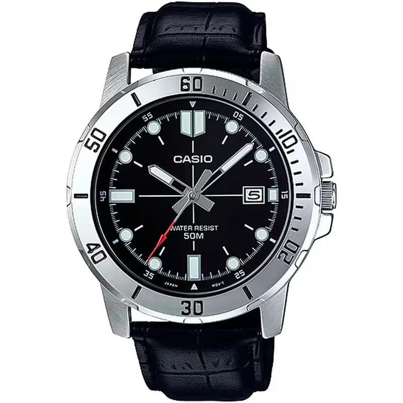 Montre Casio Homme MTP-VD01L-1E Quartz Analogique Argent Noir