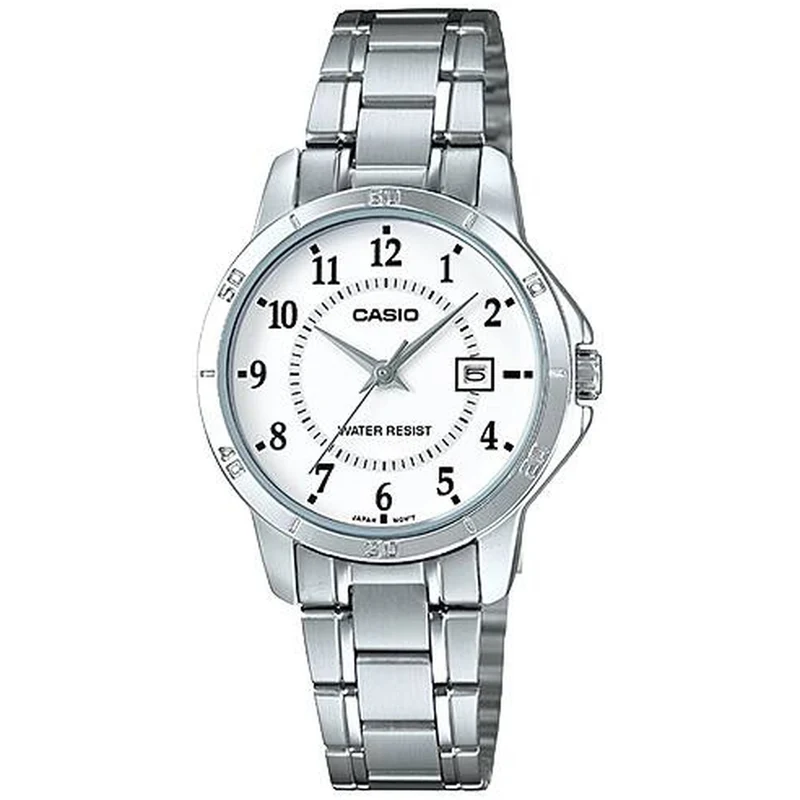 Montre Casio Femme LTP-V004D-7B Quartz Analogique Argent Blanc