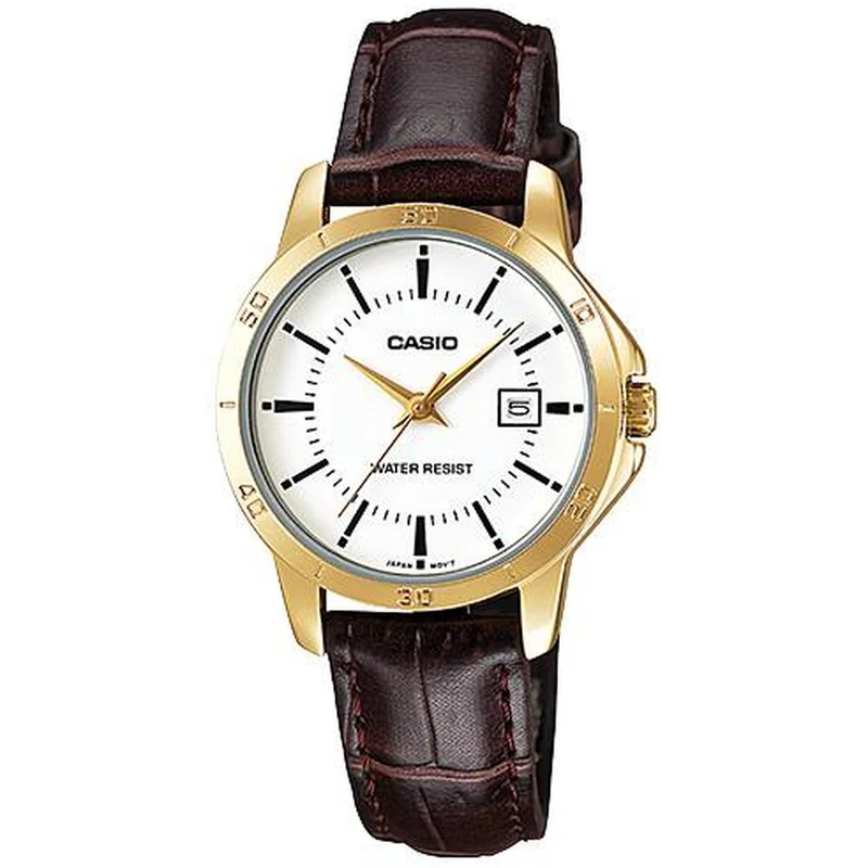 Montre Casio Femme LTP-V004GL-7A Quartz Analogique Doré Blanc
