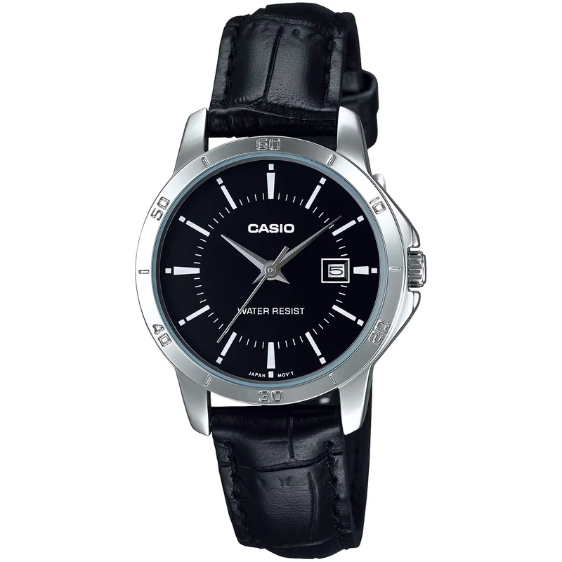 Montre Casio Femme LTP-V004L-1A Quartz Analogique Argent Noir