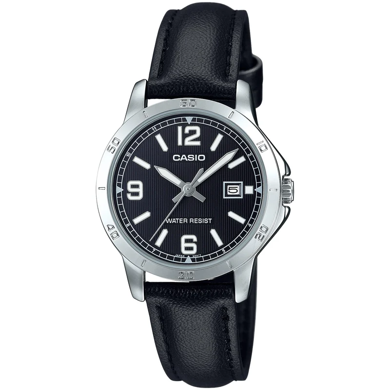 Montre Casio Femme LTP-V004L-1B Quartz Analogique Argent Noir