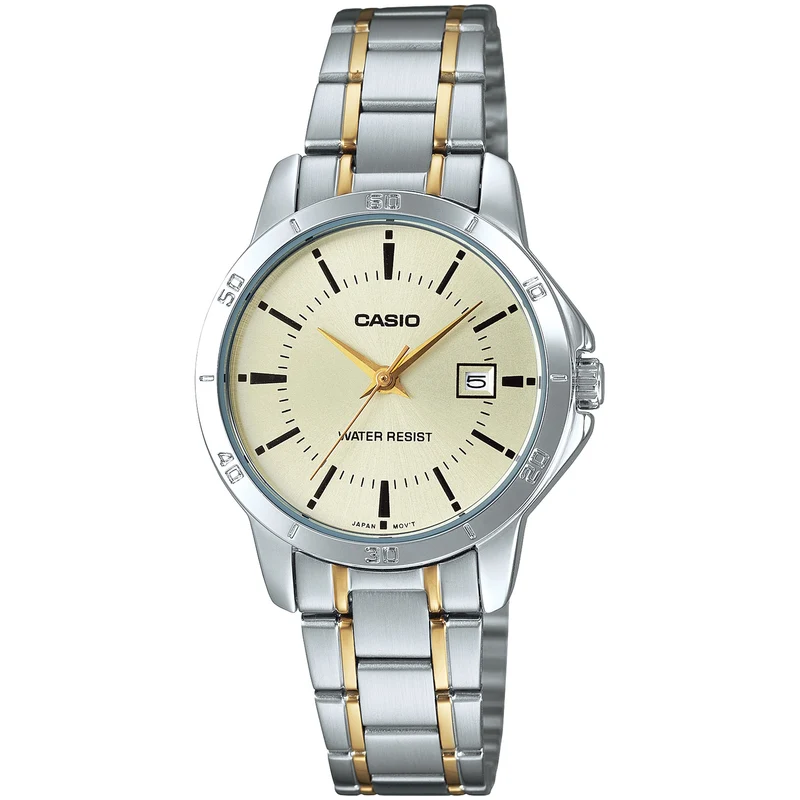 Montre Casio Femme LTP-V004SG-9A Quartz Analogique Argent Doré