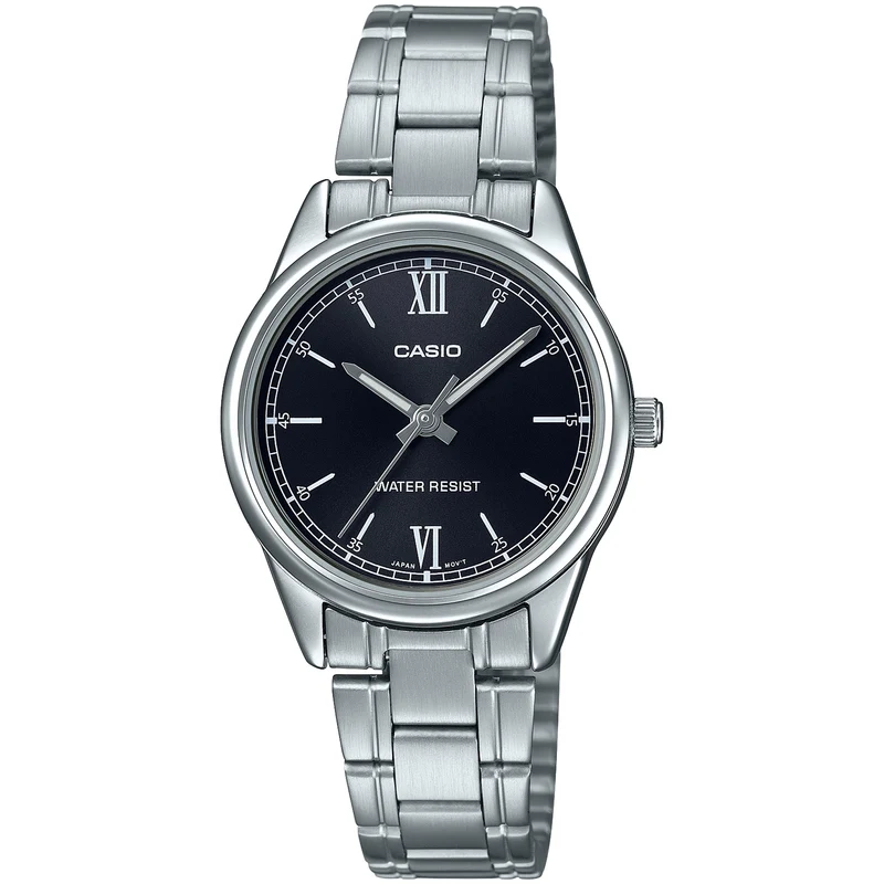 Montre Casio Femme LTP-V005D-1B2 Quartz Analogique Argent Noir