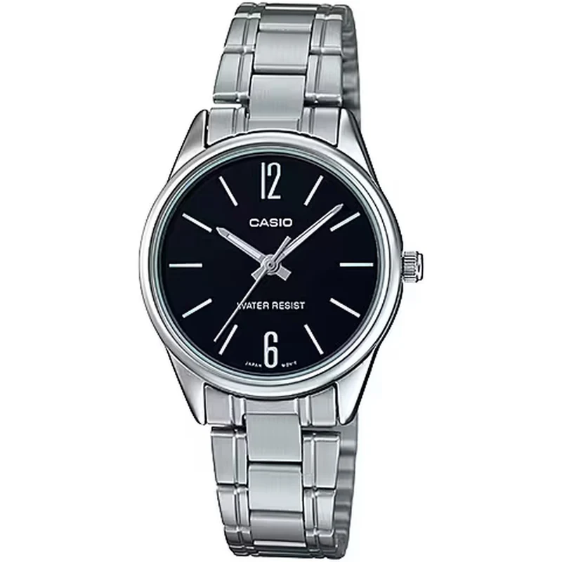 Montre Casio Femme LTP-V005D-1B Quartz Analogique Argent Noir