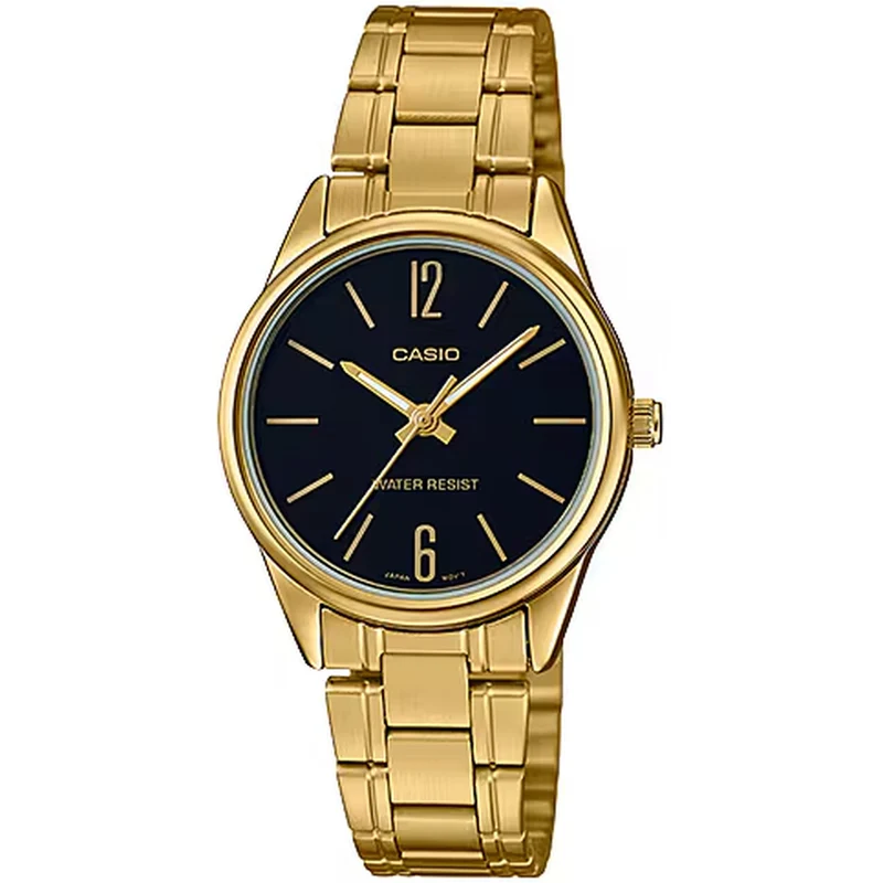 Montre Casio Femme LTP-V005G-1B Quartz Analogique Doré Noir
