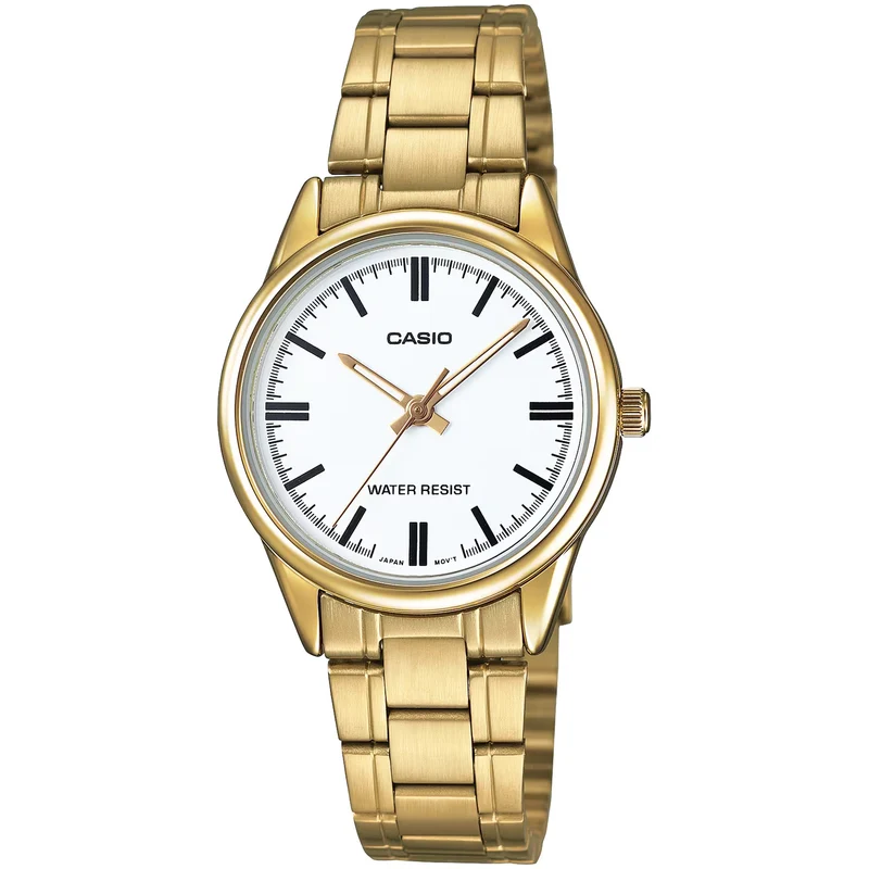 Montre Casio Femme LTP-V005G-7A Quartz Analogique Doré Blanc