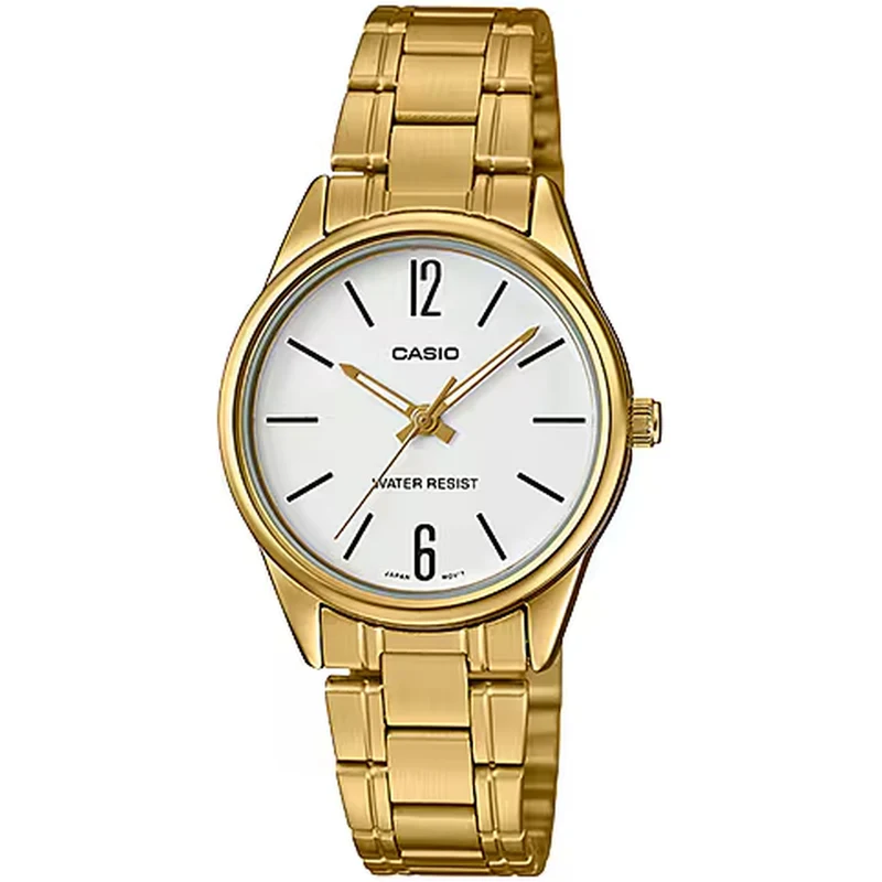 Montre Casio Femme LTP-V005G-7B Quartz Analogique Doré Blanc