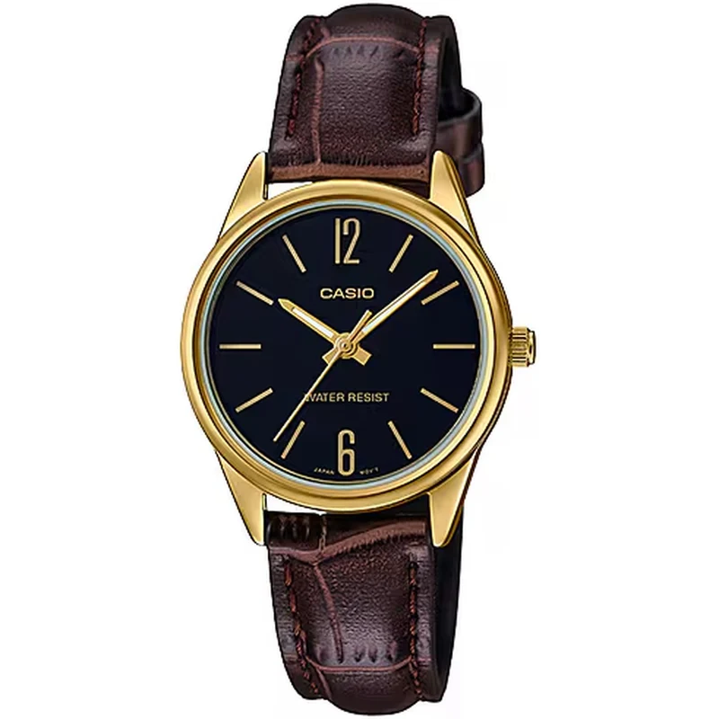 Montre Casio Femme LTP-V005GL-1B Quartz Analogique Doré Noir