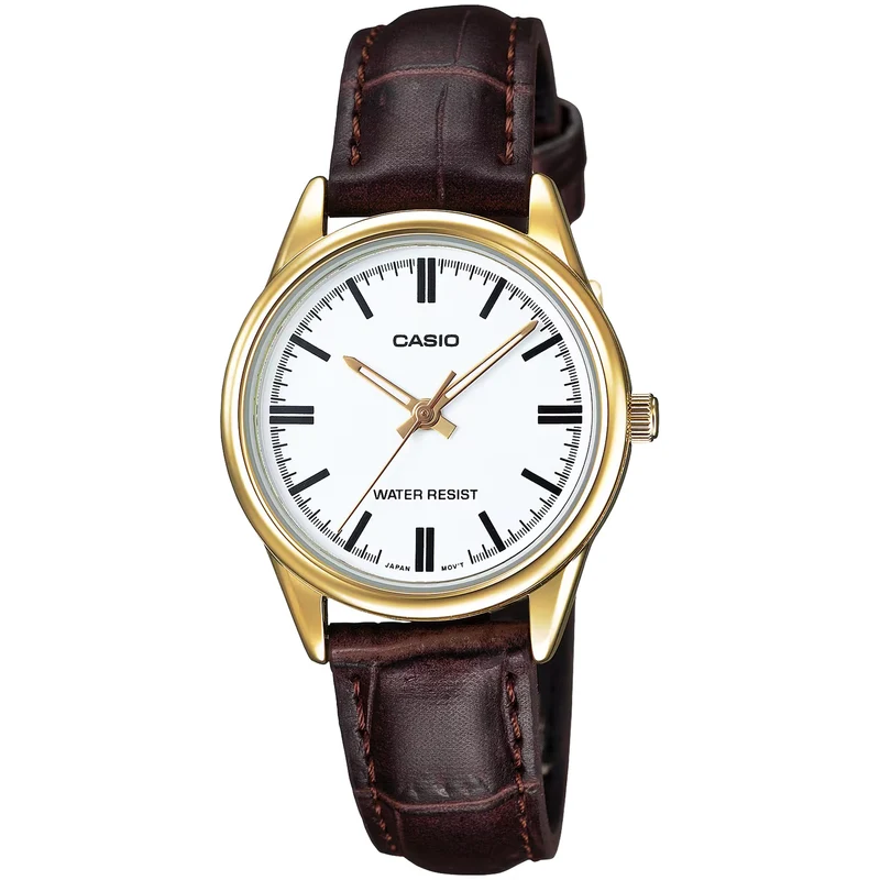 Montre Casio Femme LTP-V005GL-7A Quartz Analogique Doré Blanc