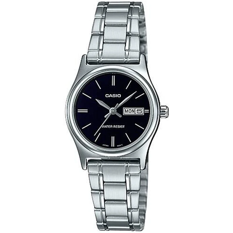 Montre Casio Femme LTP-V006D-1B2 Quartz Analogique Argent Noir
