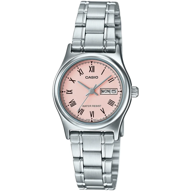 Montre Casio Femme LTP-V006D-4B Quartz Analogique Argent Rose