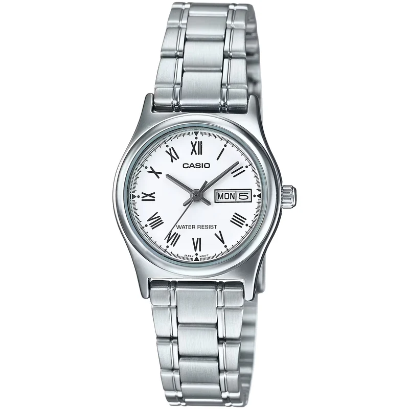Montre Casio Femme LTP-V006D-7B Quartz Analogique Argent Blanc