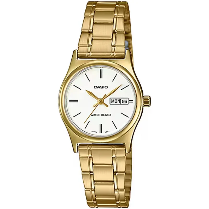 Montre Casio Femme LTP-V006G-7B Quartz Analogique Doré Blanc