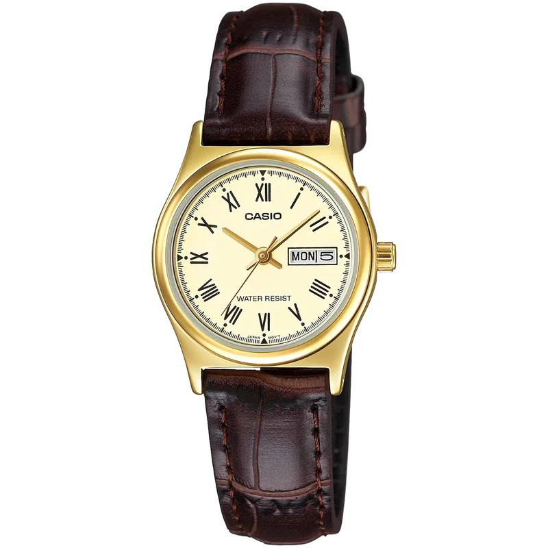 Montre Casio Femme LTP-V006GL-9B Quartz Analogique Doré Beige