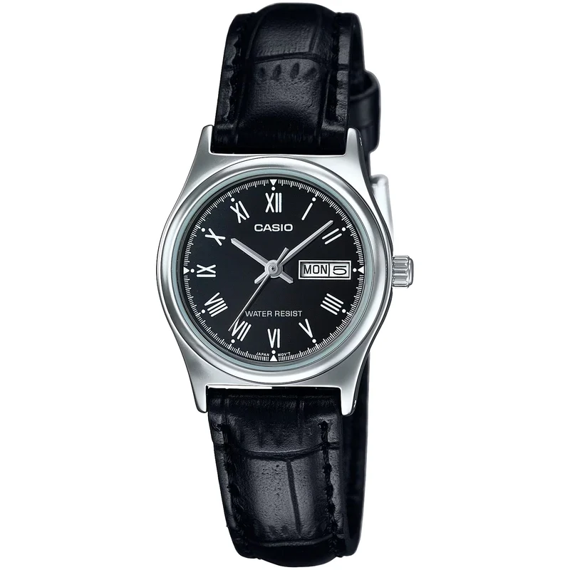 Montre Casio Femme LTP-V006L-1B Quartz Analogique Argent Noir