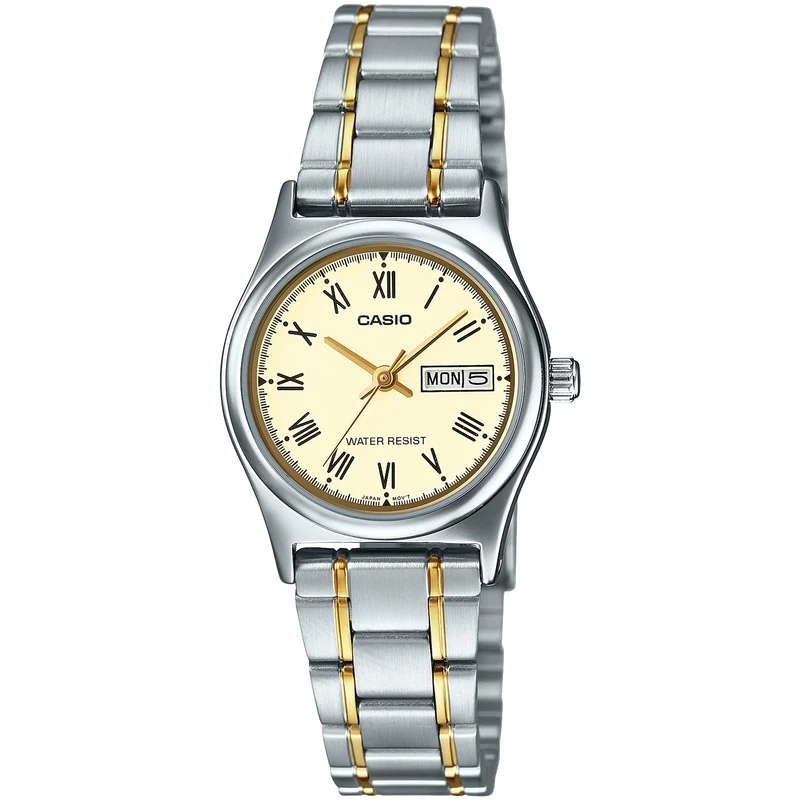 Montre Casio Femme LTP-V006SG-9B Quartz Analogique Argent Beige