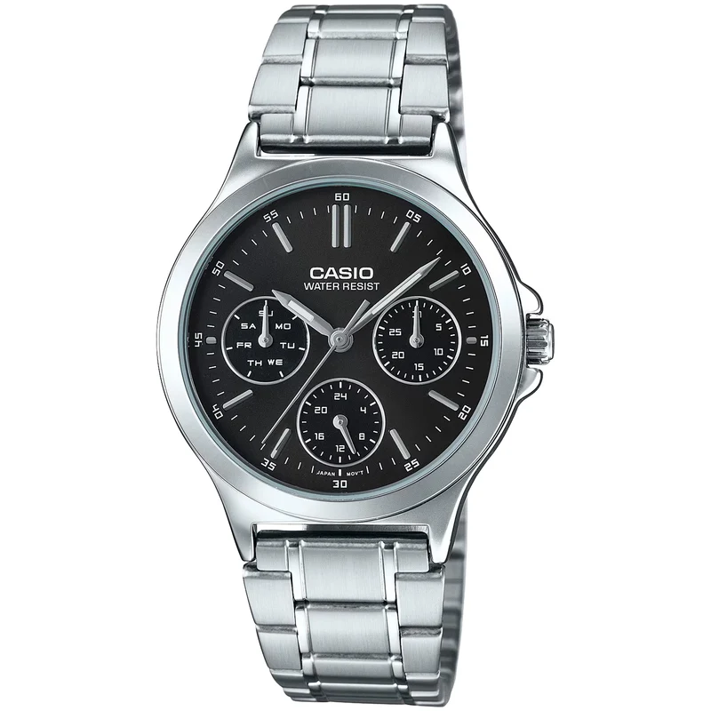 Montre Casio Femme LTP-V300D-1A Quartz Analogique Argent Noir