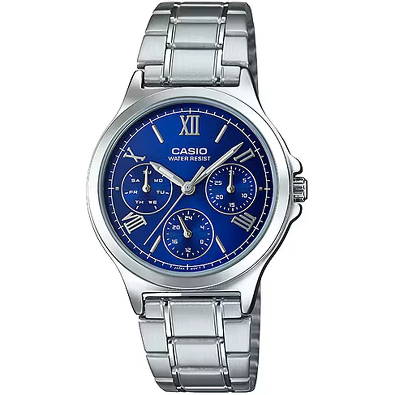 Montre Casio Femme LTP-V300D-2A2 Quartz Analogique Argent Bleu