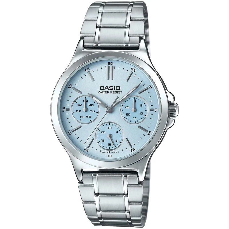 Montre Casio Femme LTP-V300D-2A Quartz Analogique Argent Bleu