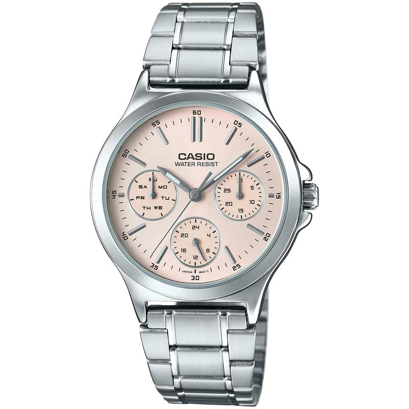 Montre Casio Femme LTP-V300D-4A Quartz Analogique Argent Rose