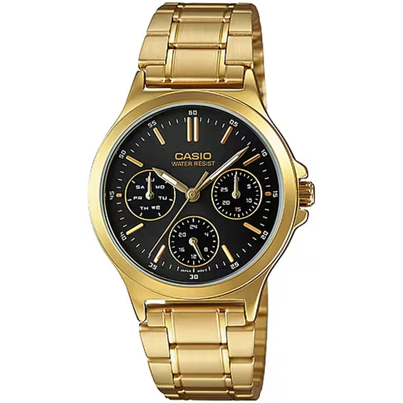 Montre Casio Femme LTP-V300G-1A Quartz Analogique Doré Noir