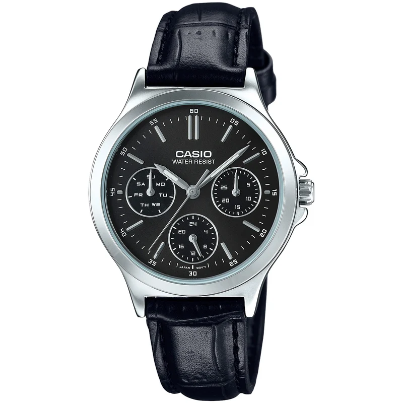 Montre Casio Femme LTP-V300L-1A Quartz Analogique Argent Noir