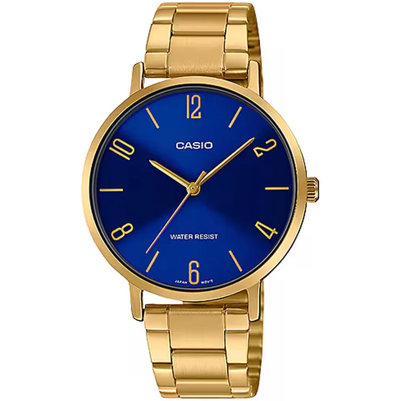 Montre Casio Femme LTP-VT01G-2B Quartz Analogique Doré Bleu