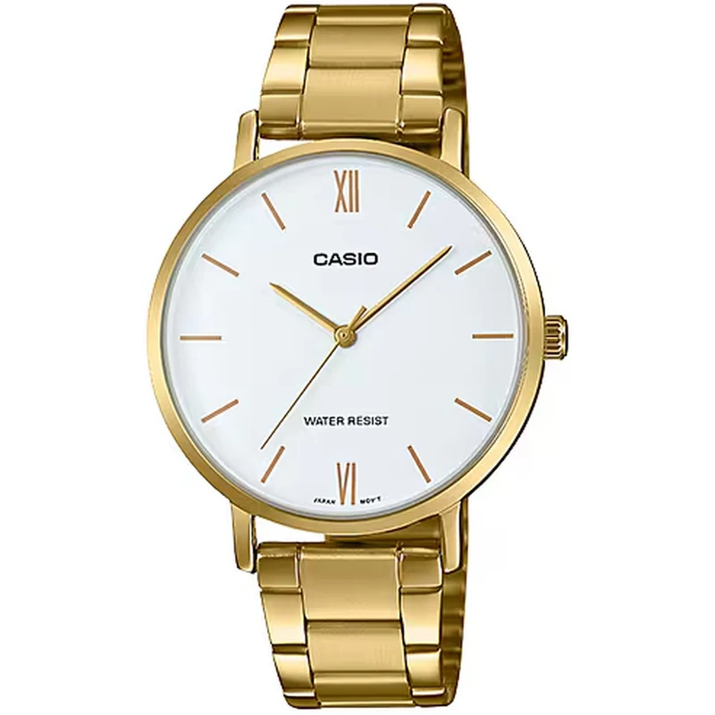 Montre Casio Femme LTP-VT01G-7B Quartz Analogique Doré Blanc