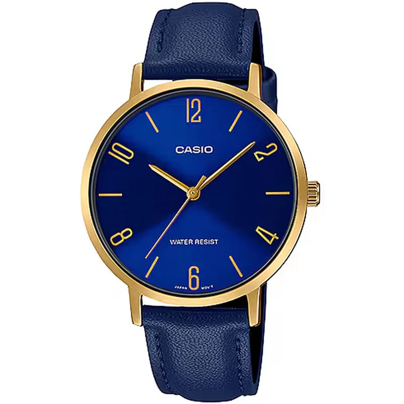 Montre Casio Femme LTP-VT01GL-2B Quartz Analogique Doré Bleu