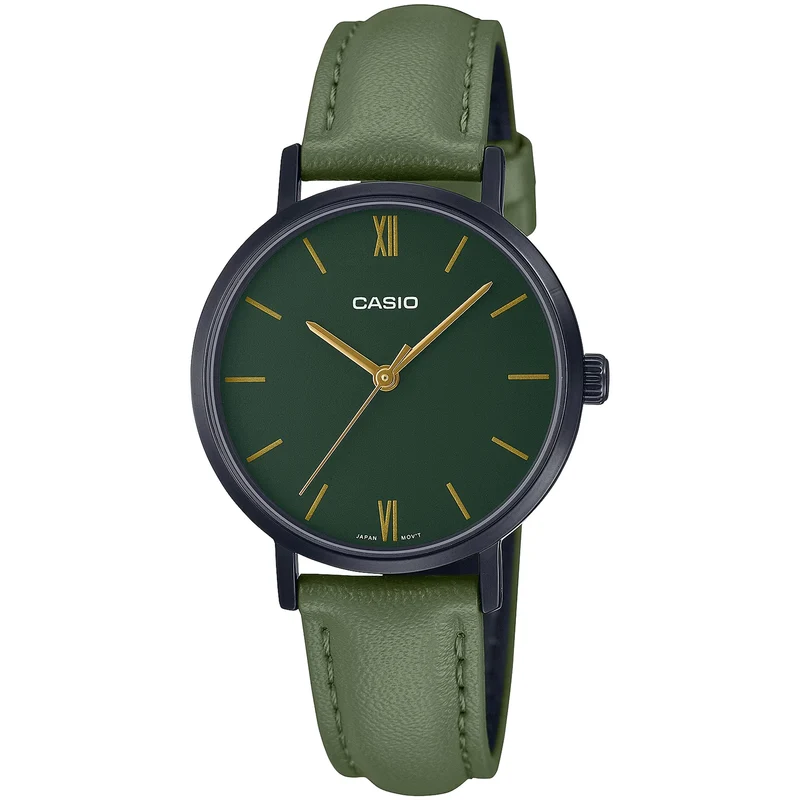 Montre Casio Femme LTP-VT02BL-3A Quartz Analogique Noir Vert