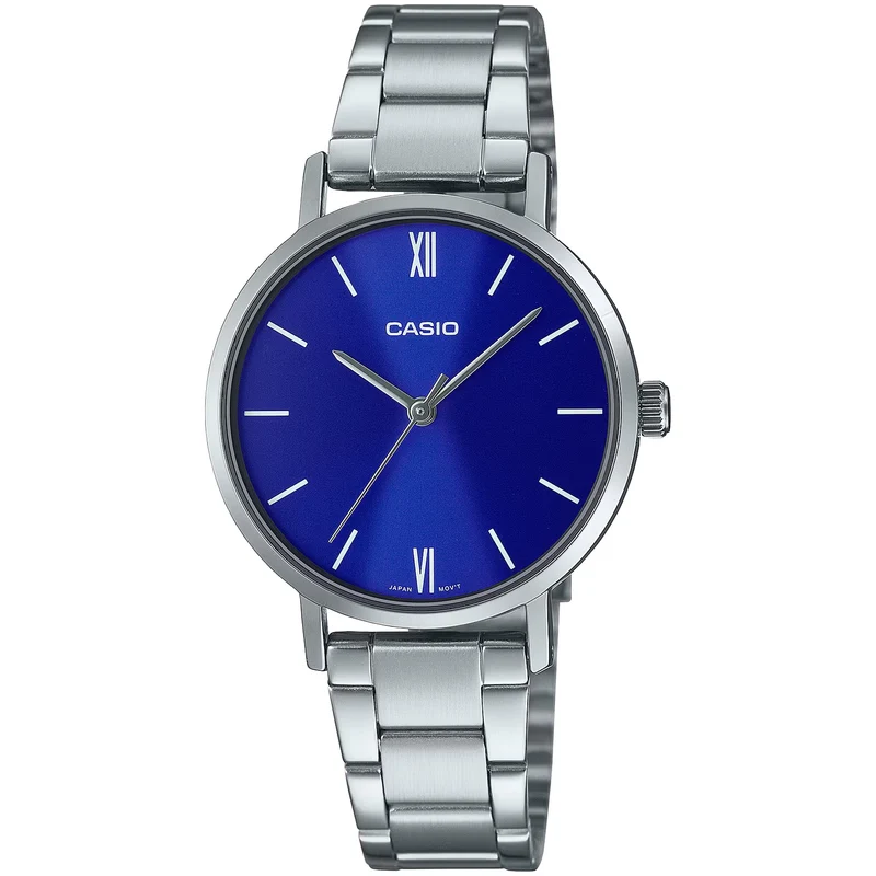 Montre Casio Femme LTP-VT02D-2A Quartz Analogique Argent Bleu