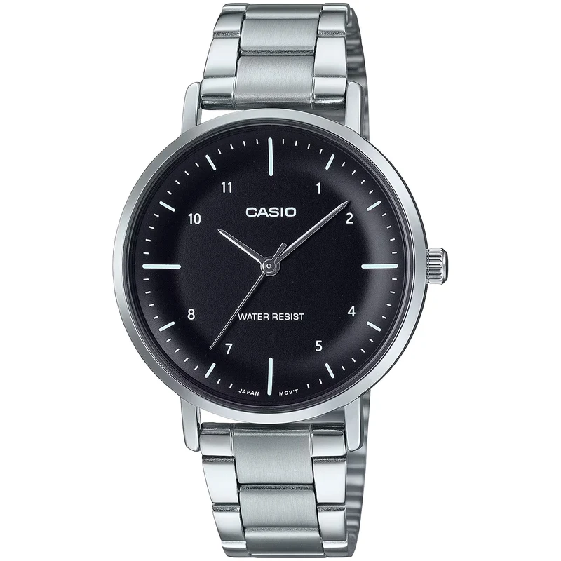 Montre Casio Femme LTP-VT03D-1B Quartz Analogique Argent Noir