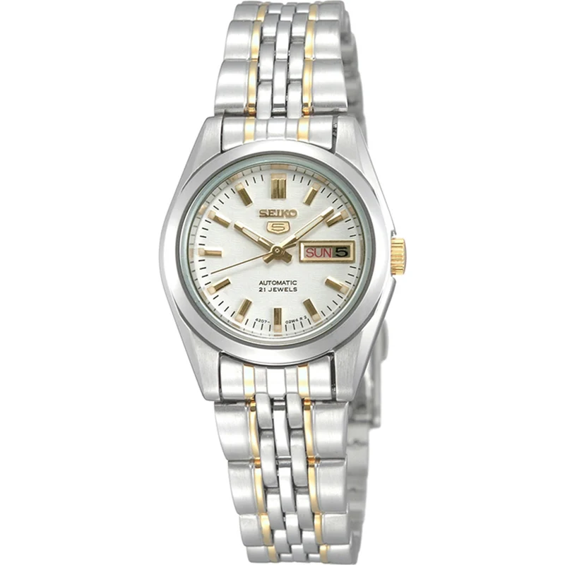 Montre Seiko 5 Femme Automatique SYMA35K1 Argenté Doré