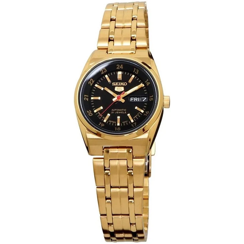 Montre Seiko 5 Femme Automatique SYMC06J1 Doré Noir