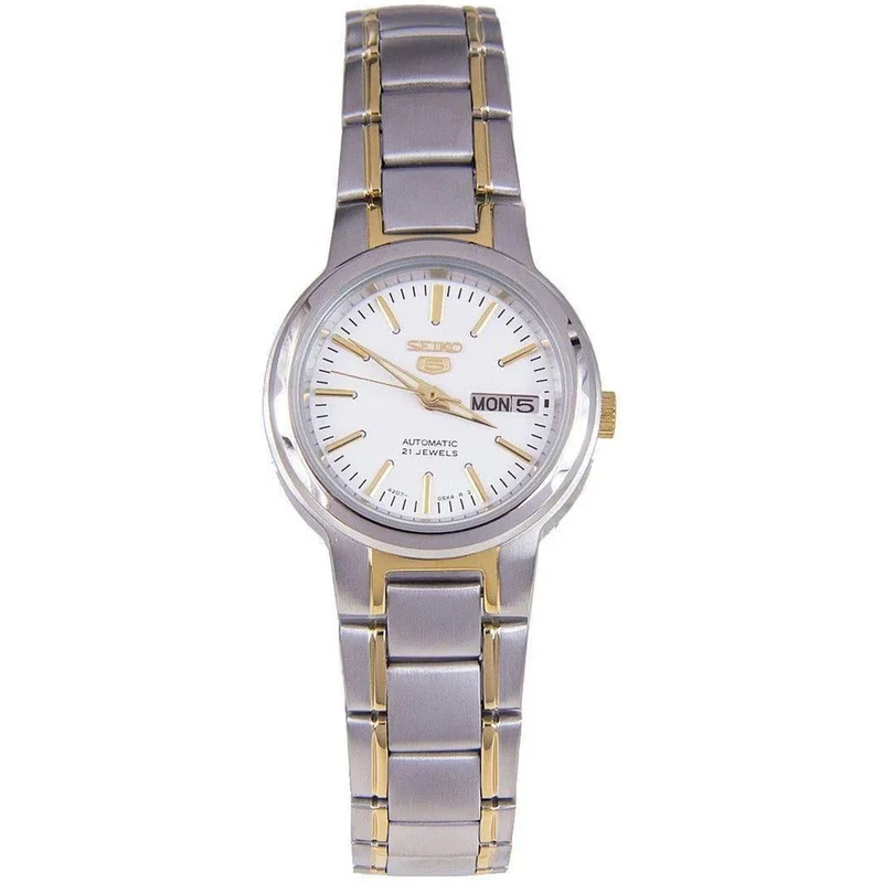 Montre Seiko 5 Femme Automatique SYME44K1 Argenté Blanc