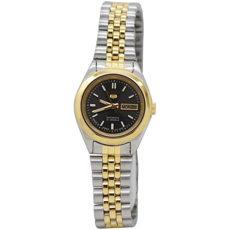 Montre Seiko 5 Femme Automatique SYMF78J1 Argenté Doré Noir