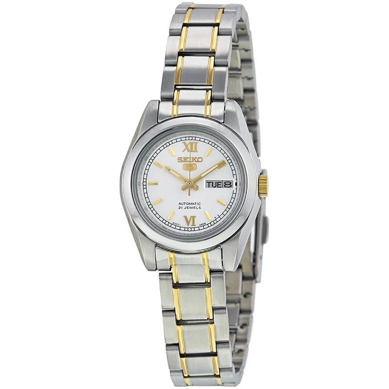 Montre Seiko 5 Femme Automatique SYMK29J1 Argenté Blanc Chiffres Romains